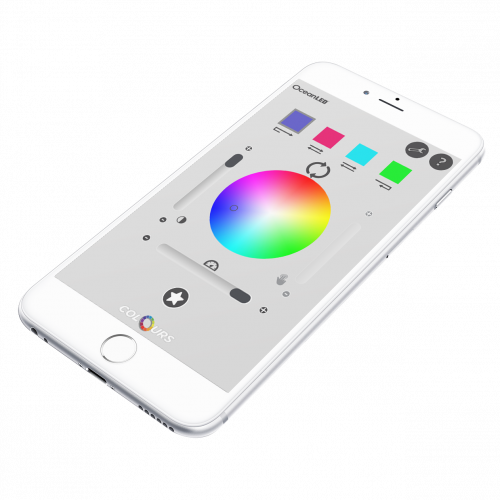 iPhone app controller screenshot on phone
