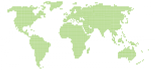 World map in green