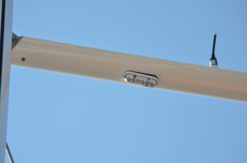 Mast Lighting on Superyacht close-up - in day time