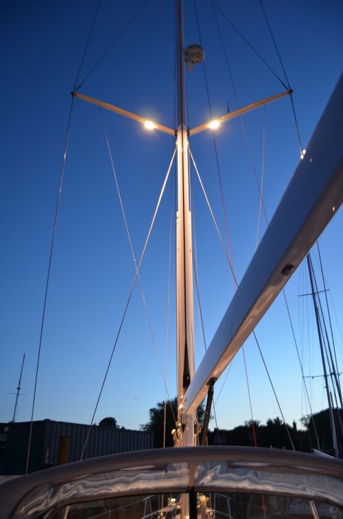 Mast lighting in use on Superyacht